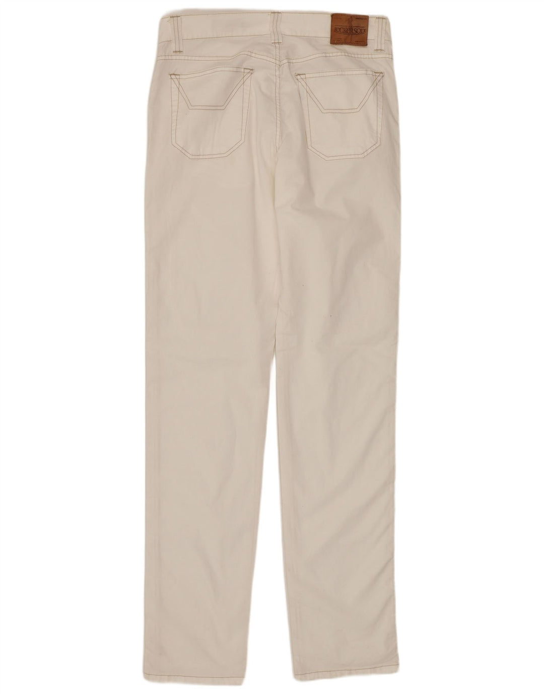 Jeans slim feminino JECKERSON W31 L34 algodão branco