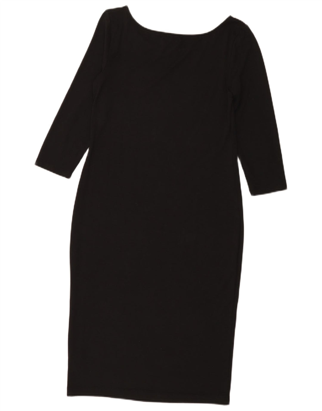 Vestido feminino Gap manga 3/4 com bainha UK 10 pequeno poliéster preto