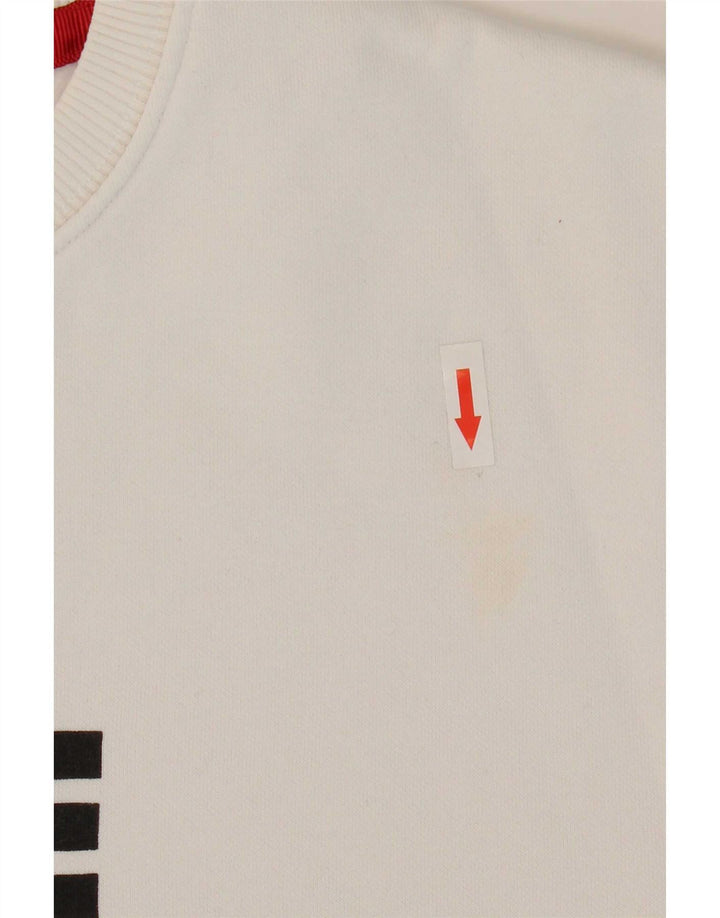 Alpha Industries Suéter gráfico masculino de algodão médio branco