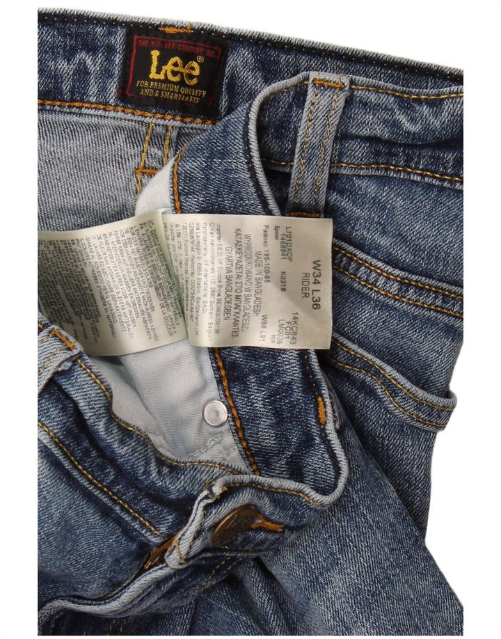 LEE Mens Rider Slim Jeans W34 L33 Azul