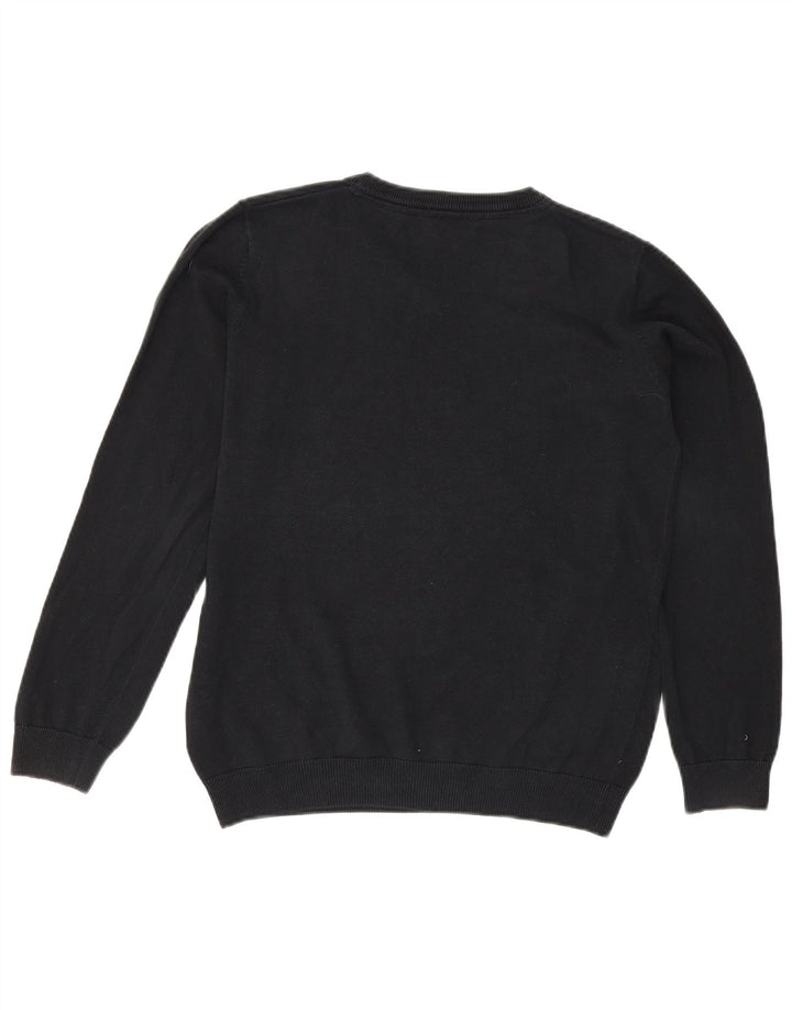 Suéter Marks & Spencer Boys com decote em V 13-14 anos algodão preto
