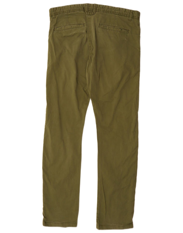 Zara Mens Slim Chino Calças EU 42 Grande W32 L32 Verde