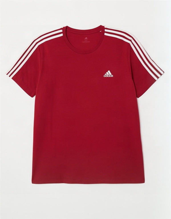 Adidas Mens Camiseta Top 2XL Algodão Borgonha