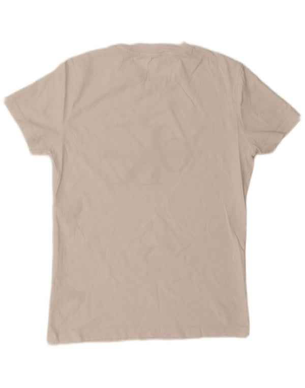 Calvin Klein Jeans Camiseta masculina gráfica Top médio algodão branco