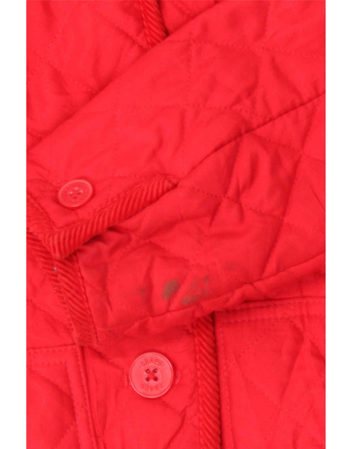 Jaqueta acolchoada feminina Chaps UK 10 poliéster vermelho pequeno