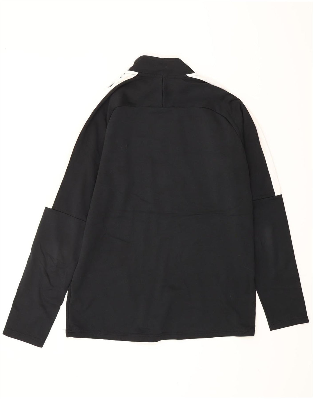 NIKE Masculino Dri Fit Zip Neck Pullover Treino Top Médio Preto Colourblock