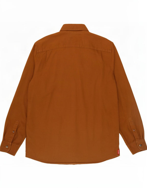Camisa masculina Wrangler de algodão marrom médio