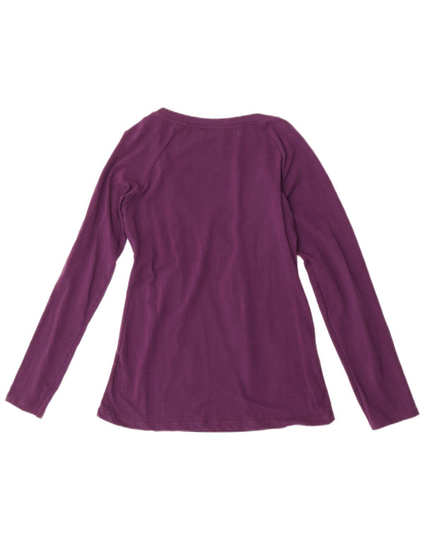 Top feminino Zara manga comprida UK 16 grande roxo