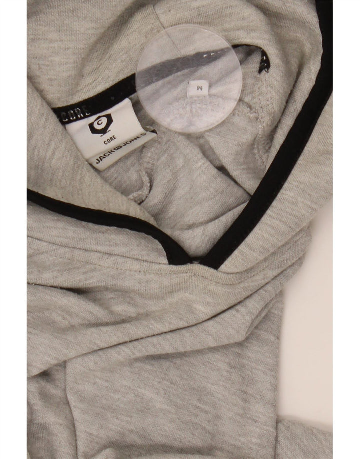 Suéter masculino JACK & JONES com capuz e algodão cinza médio