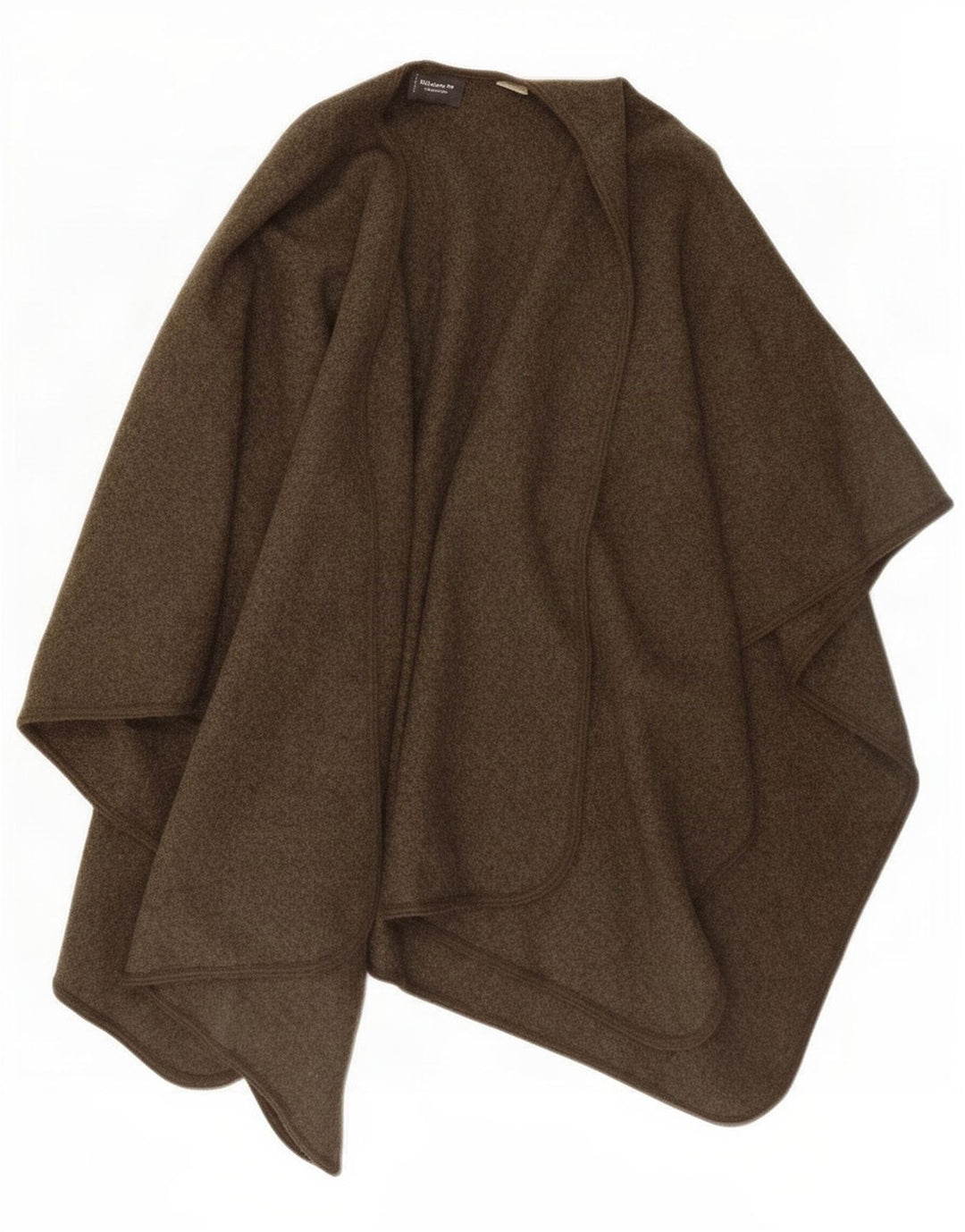 Casaco poncho feminino vintage tamanho único lã virgem cáqui