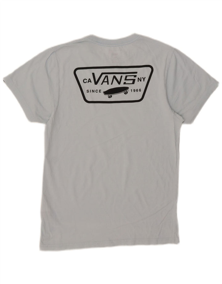Camiseta Vans Masculina Custom Fit Graphic Top Pequeno Azul Algodão