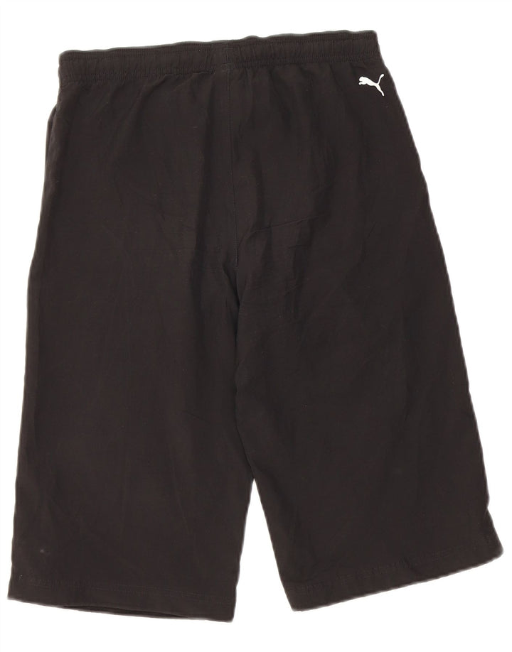 Shorts esportivos gráficos Puma Boys 11-12 anos preto poliéster