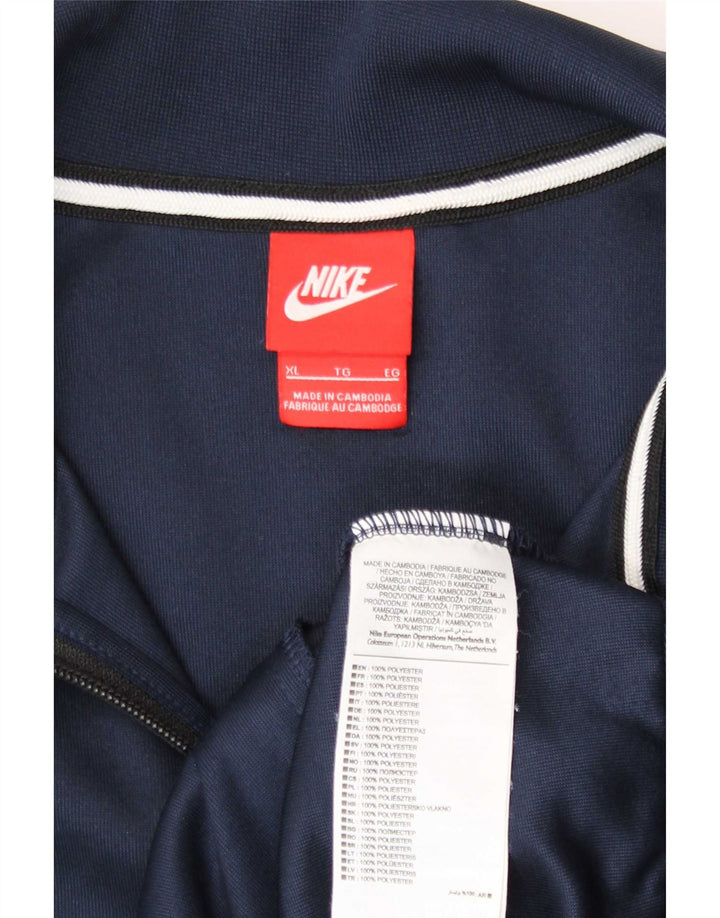 Nike Mens Treino Top Jacket XL Azul Marinho Colorblock Poliéster