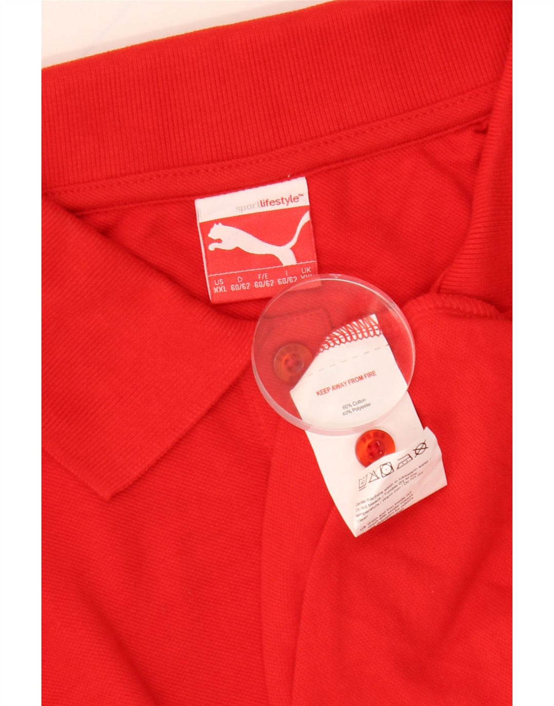 Camisa polo masculina PUMA 2XL algodão vermelho