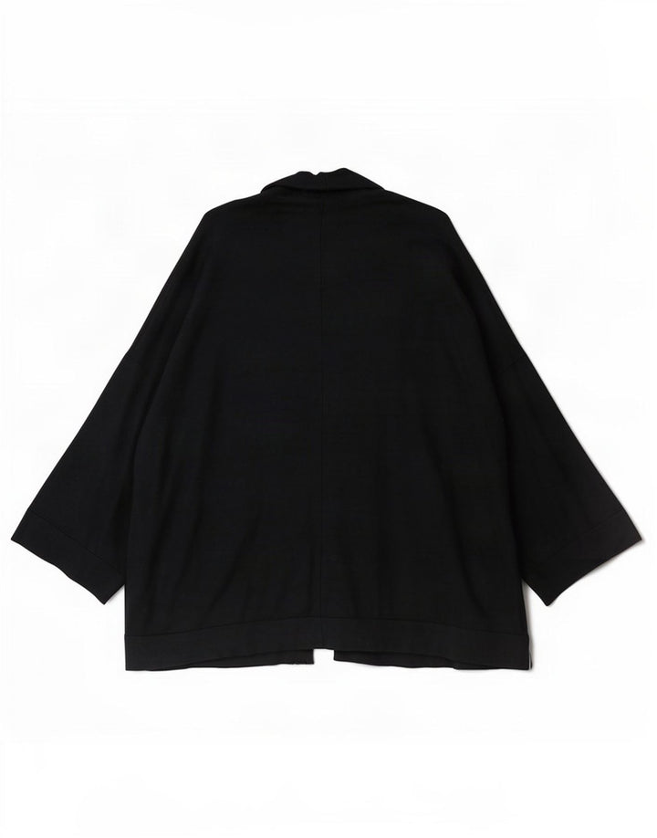 Zara Suéter feminino oversized longline aberto cardigan Reino Unido 10 pequeno azul marinho