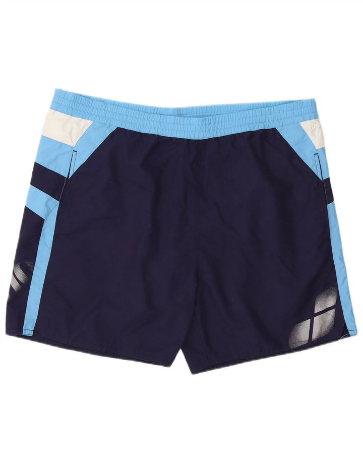 Shorts de natação masculino Arena 2XL poliéster Colourblock azul marinho