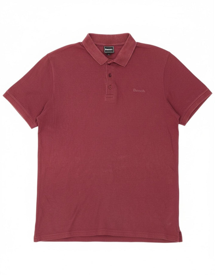 Camisa polo masculina Bench XL algodão Borgonha
