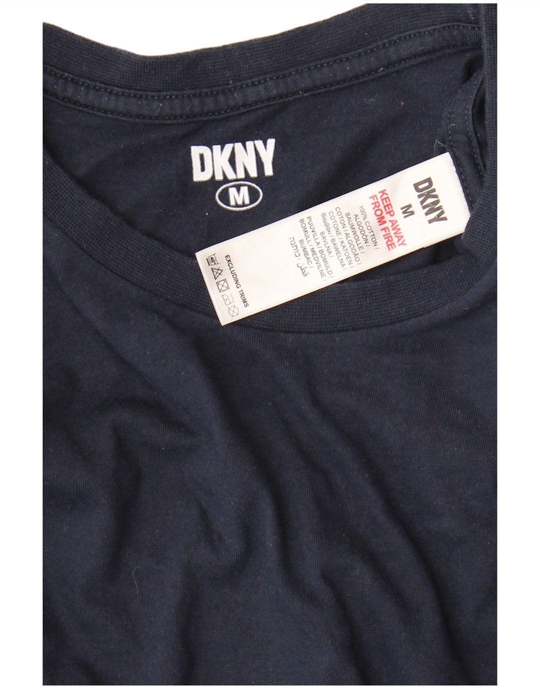 Camiseta masculina DKNY top médio algodão azul marinho