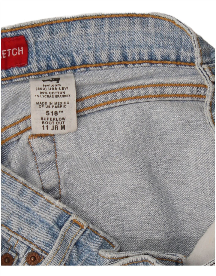 Shorts jeans feminino Levi's 518 Super Low médio W32 algodão azul