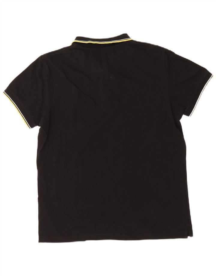 Camisa polo masculina DIESEL grande algodão preto