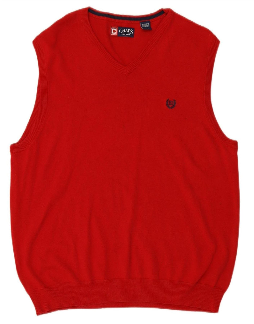 Regata masculina CHAPS com colete grande de algodão vermelho