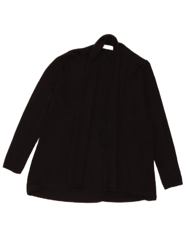 Zara Suéter Cardigan Aberto Feminino Reino Unido 12 Médio Preto