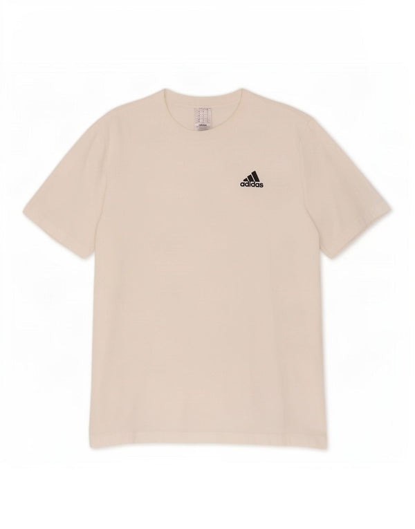 Adidas Mens Camiseta Top Grande Algodão Branco