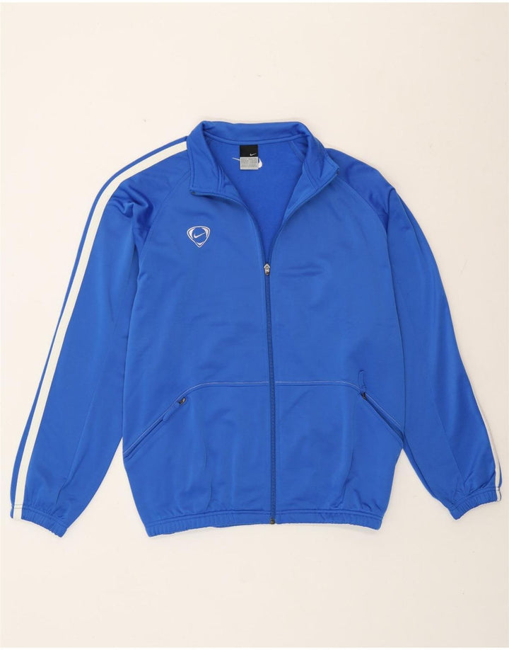 Nike Mens Tracksuit Top Jacket UK 38/40 Médio Azul Colourblock Poliéster