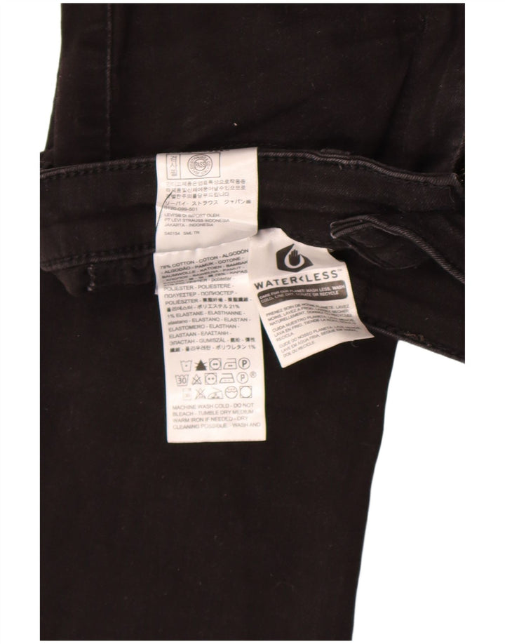 Calça jeans feminina Levi's 725 High Rise Bootcut W24 L32 algodão preto