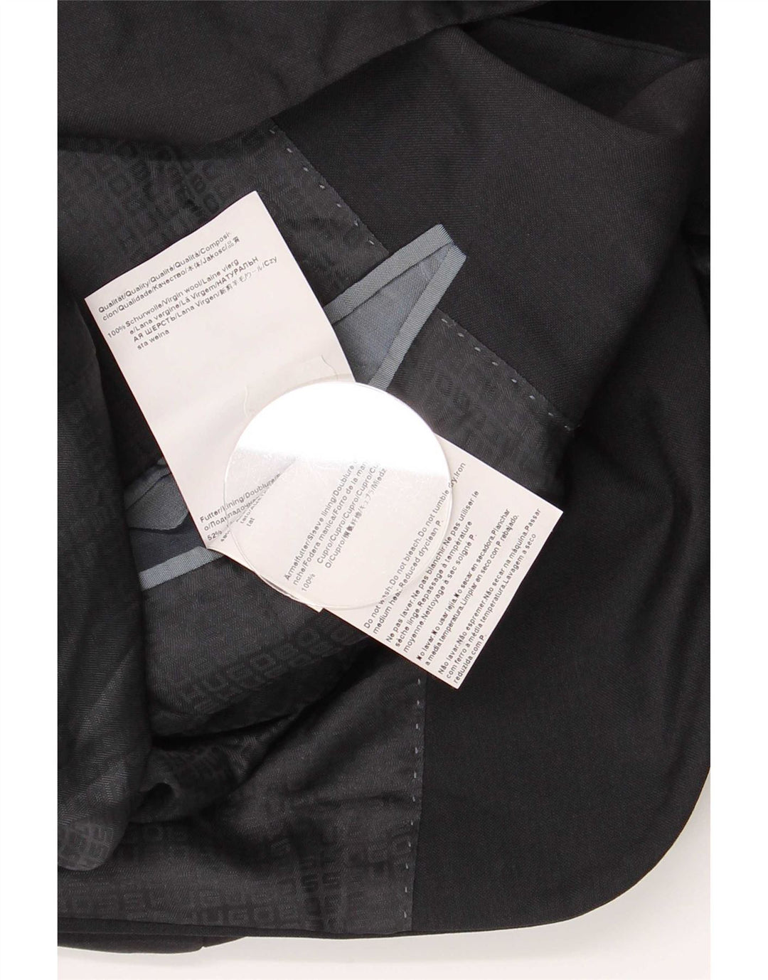 Jaqueta Blazer Masculina Hugo Boss com 2 Botões EU 48 Lã Virgem Azul Marinho Médio