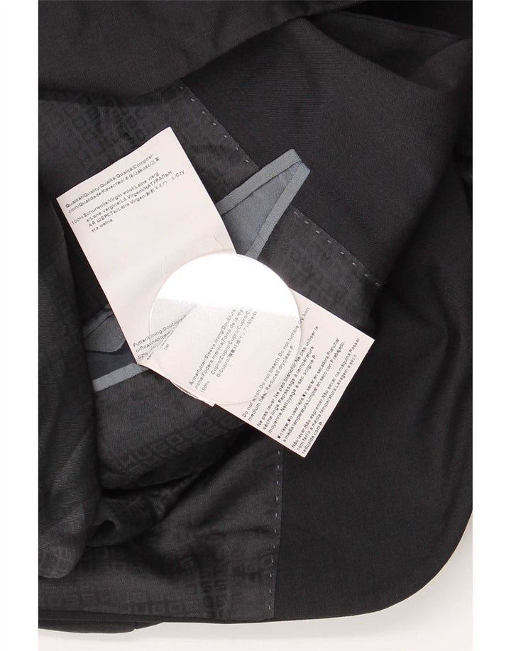 Jaqueta Blazer Masculina Hugo Boss com 2 Botões EU 48 Lã Virgem Azul Marinho Médio