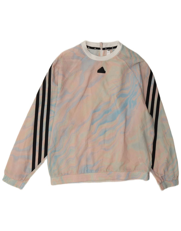 Adidas masculino pulôver agasalho jaqueta média multicolorida tie-dye