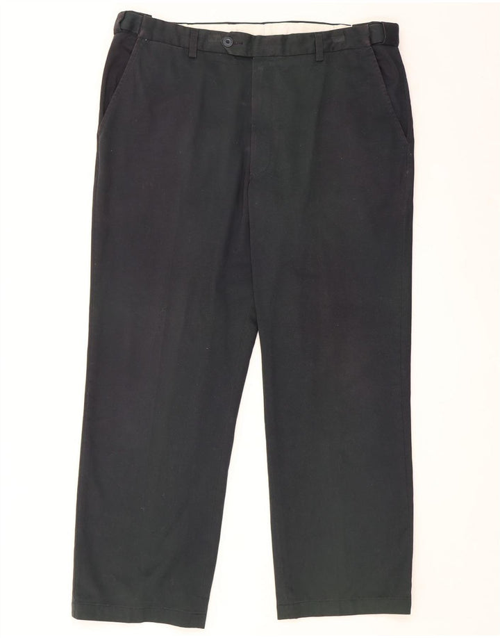 Calça chino reta masculina Marks & Spencer Blue Harbor W38 L29 marinho