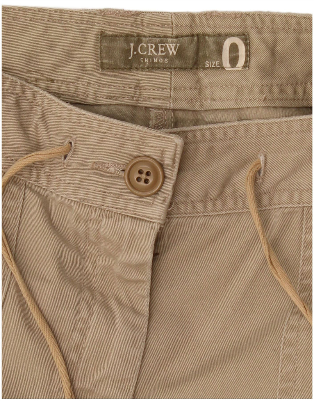 J. Crew Shorts Chino Feminino US 0 XS W30 Bege