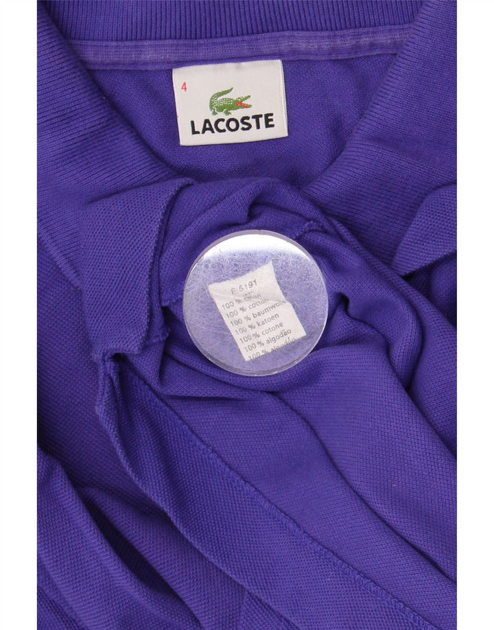 Camisa polo masculina Lacoste tamanho 4 médio algodão roxo