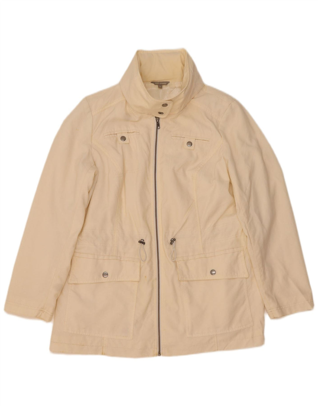 Jaqueta utilitária feminina com capuz Marks & Spencer UK 16 grande off white