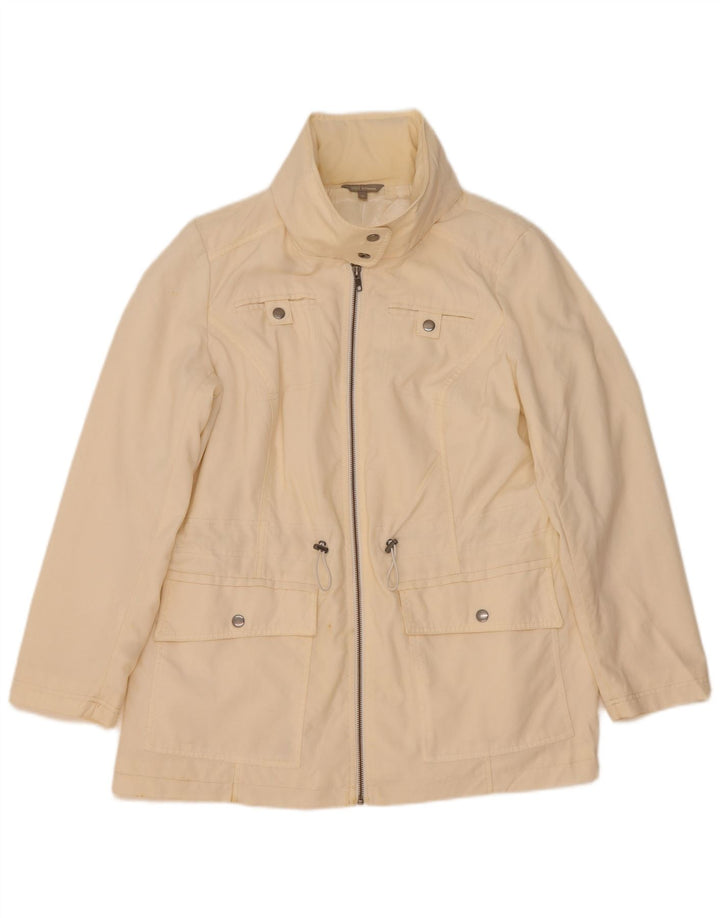 Jaqueta utilitária feminina com capuz Marks & Spencer UK 16 grande off white