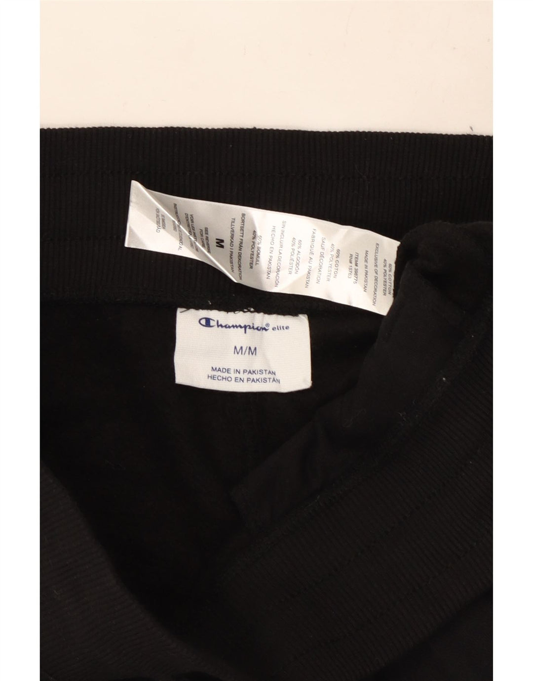 Calça de treino masculina Champion de algodão preto médio