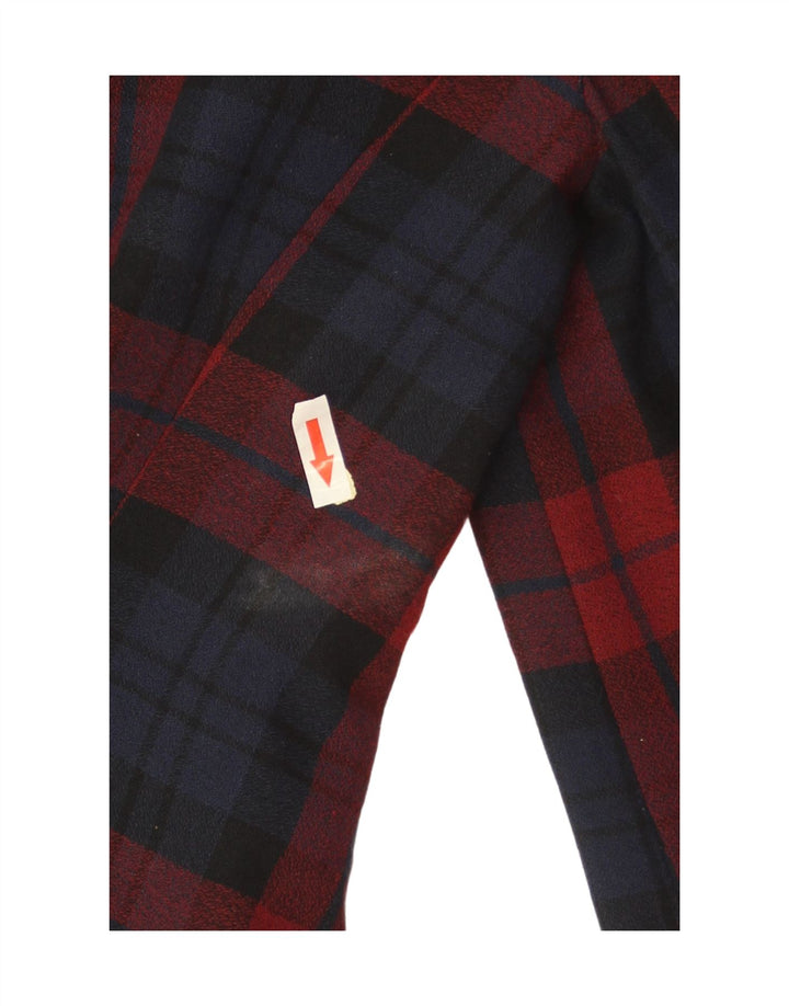 C&A Jaqueta blazer feminina de 4 botões 11-12 anos poliéster xadrez vermelho