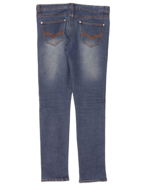 Guess Womens Slim Jeans UK 12 Médio W30 L28 Azul Algodão