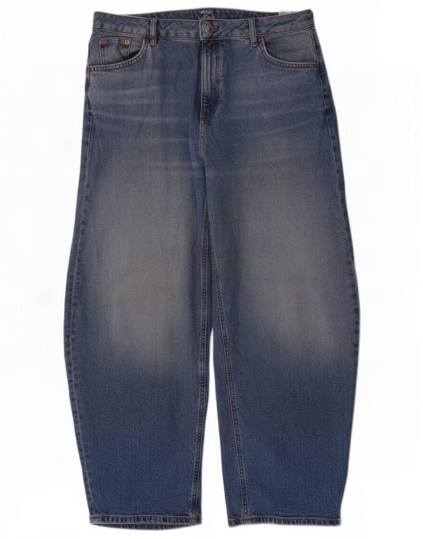Calça Jeans Feminina Marks & Spencer Solta Ferradura UK 16 Grande W38 L30 Azul