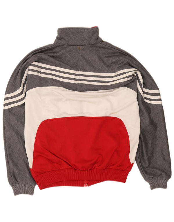 Jaqueta Adidas Meninos Treino Top 13-14 Anos Cinza Colorblock Poliéster