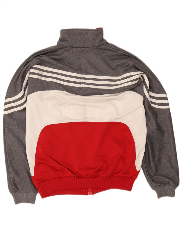 Jaqueta Adidas Meninos Treino Top 13-14 Anos Cinza Colorblock Poliéster