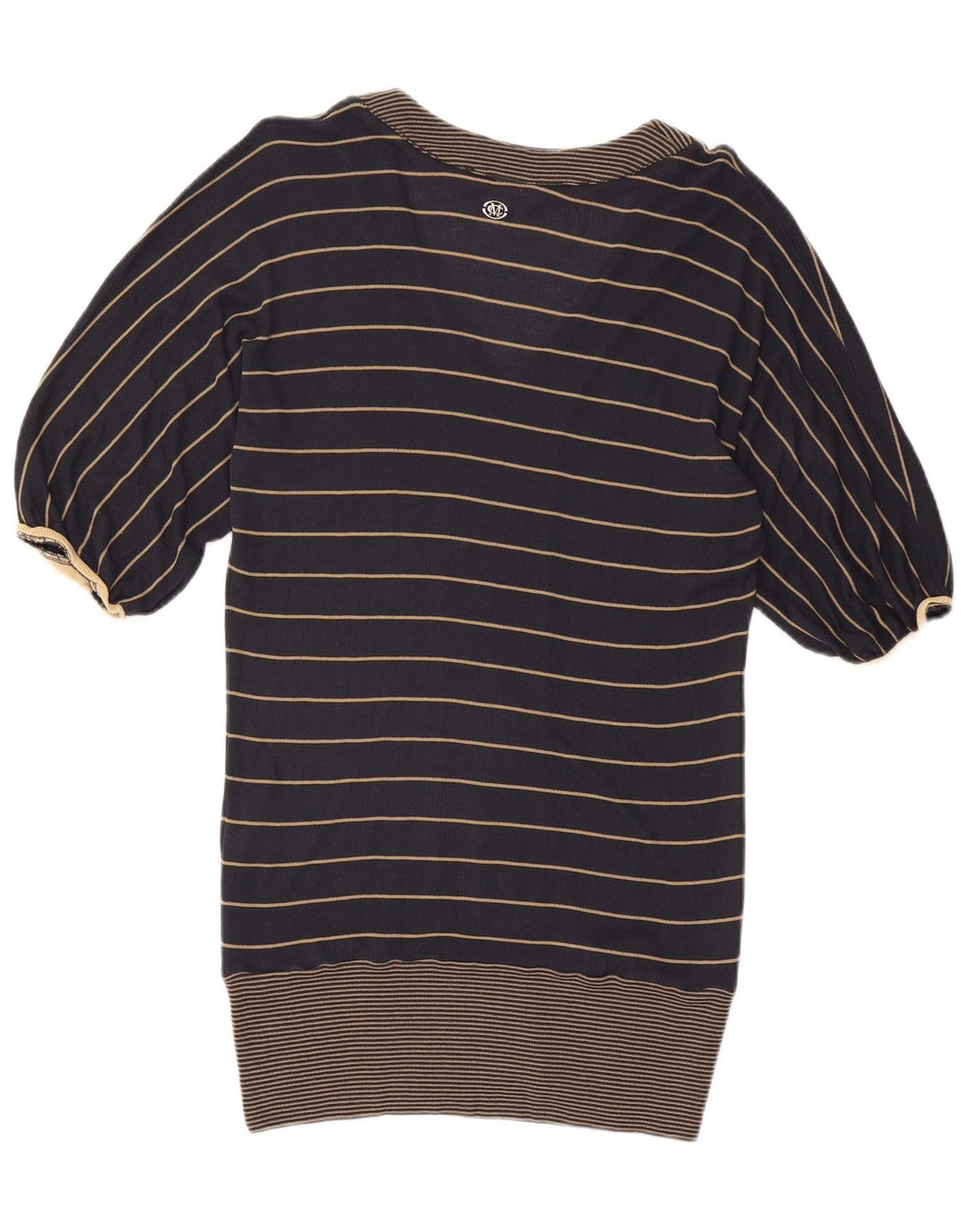 Blusa feminina Longline Marlboro Classics Top Reino Unido 16 grande listrado azul marinho