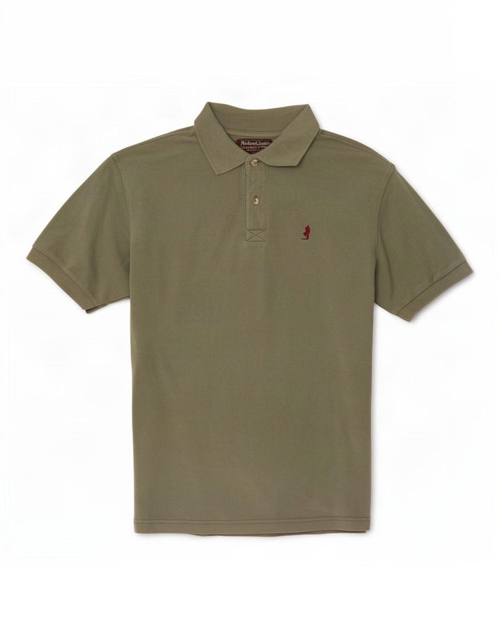 Camisa polo masculina Marlboro Classics algodão cáqui médio