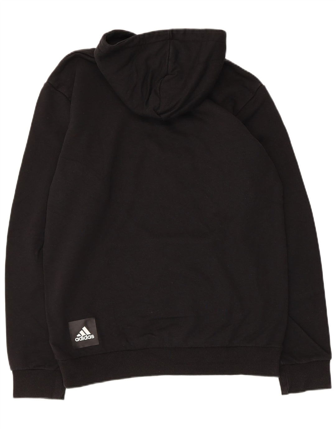 ADIDAS Mens Hoodie Jumper Médio Algodão Preto