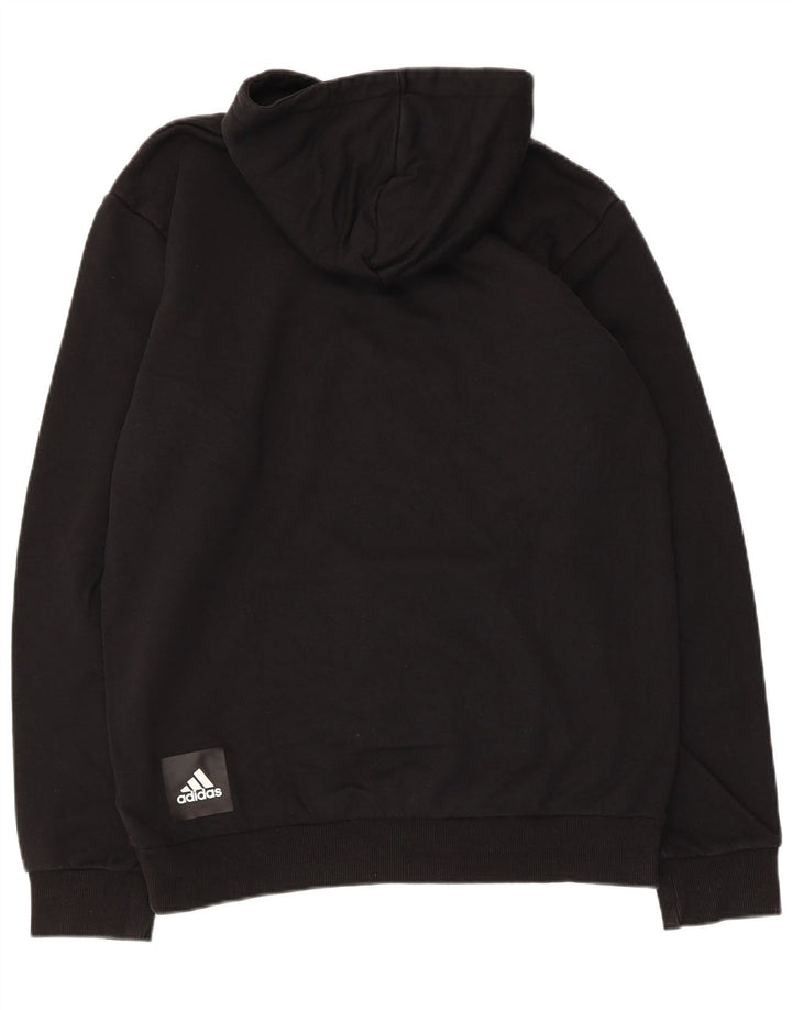 ADIDAS Mens Hoodie Jumper Médio Algodão Preto