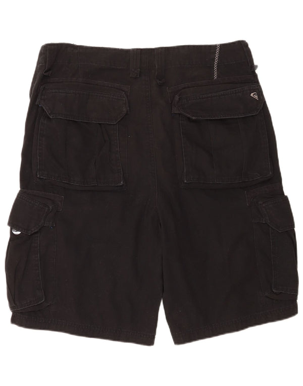 Quiksilver Mens Cargo Shorts W34 Grande Algodão Preto