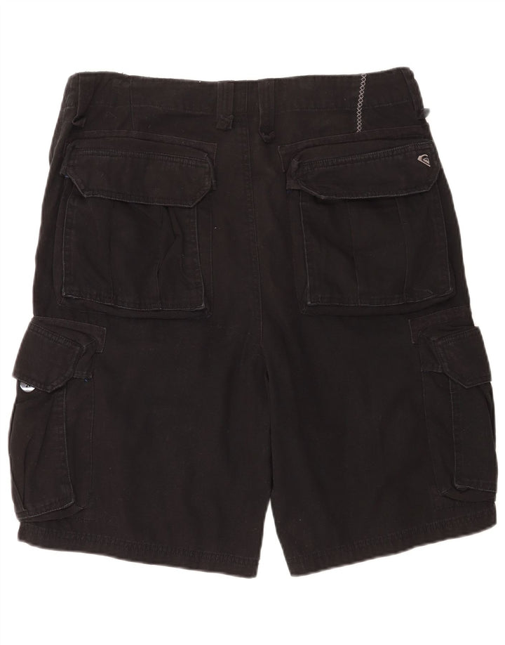 Quiksilver Mens Cargo Shorts W34 Grande Algodão Preto