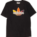 Adidas Mens Graphic T-Shirt Top Pequeno Algodão Preto